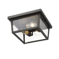 thumbnail image 4 of 3 Light Outdoor Flush Mount In Transitional Style 12 Inches Wide By 6 Inches High-Oil Rubbed Bronze Finish Z-Lite 568F-Orb, 4 of 6