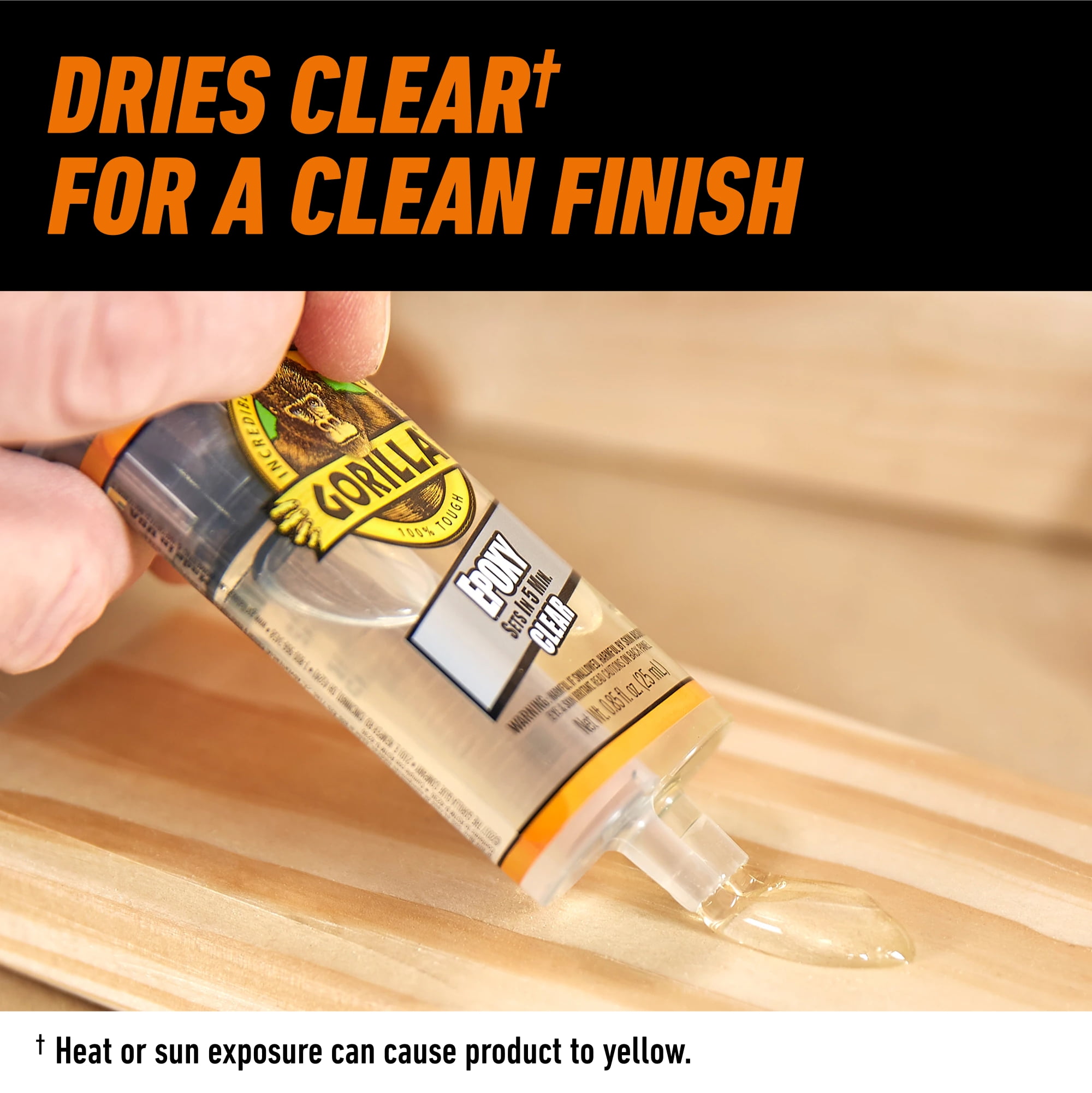 Gorilla Glue Epoxy Resin and Hardener Clear 0.85 oz Syringe