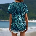 thumbnail image 6 of Ankishi Animal Texture Tee Women Zebra Striped Leopard Short Sleeve Crewneck Tee Shirt Fashion Clothes for Travel, 6 of 6