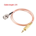 thumbnail image 5 of Uxcell BNC Macho a 3.5mm (1/8") Macho Cable de Audio Coaxial de Potencia 50 ohm 2 Pies, 5 of 5