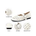 thumbnail image 4 of BLISSFUL STEP Women's Closed Toe Buckle Ballet Flats Slip on Pumps Beige 6, 4 of 6