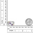 thumbnail image 6 of Gem Stone King 925 Silver and 10K Yellow Gold Purple Amethyst and Moissanite and Lab Grown Diamond Engagement Ring for Women | 0.88 Cttw | Round 4MM | February Birthstone | Size 5, 6 of 6