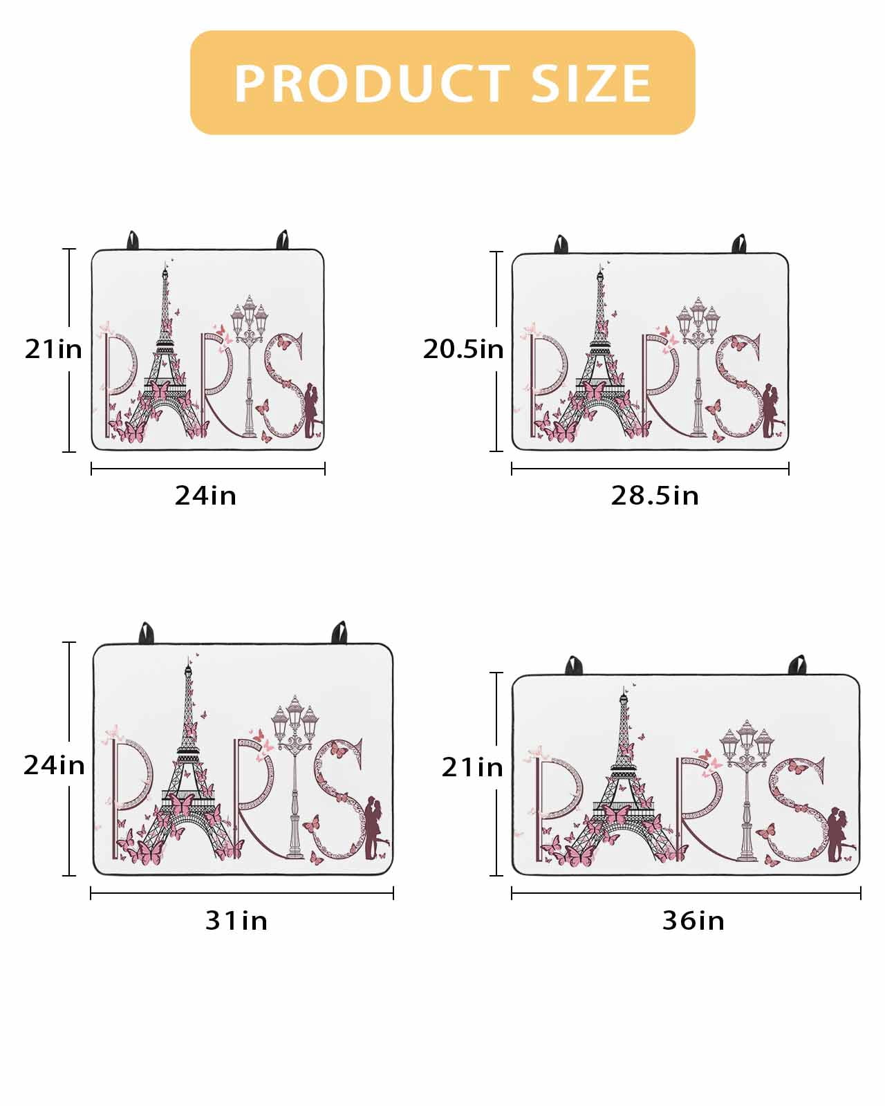 Large Induction Cooktop Protector Mat Valentine's Day Stove Top Covers for Electric Stove, French Romantic Butterfly Decorative Stove Burner Cover Mats, Glass Top Stove Cover