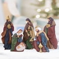 thumbnail image 1 of Conjunto de figuras de : Nacimiento de Jesús, estatua de resina, arte de resina, artesanía, coleccionables, decoración navideña para, 1 of 8