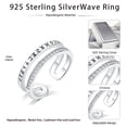 thumbnail image 3 of Coachuhhar Cubic Zirconia Rings for Women 925 Sterling Silver Viking Rune Adjustable Open Rings Nordic Amulet Jewelry for Christmas Birthday Mother's Day Gifts, 3 of 7