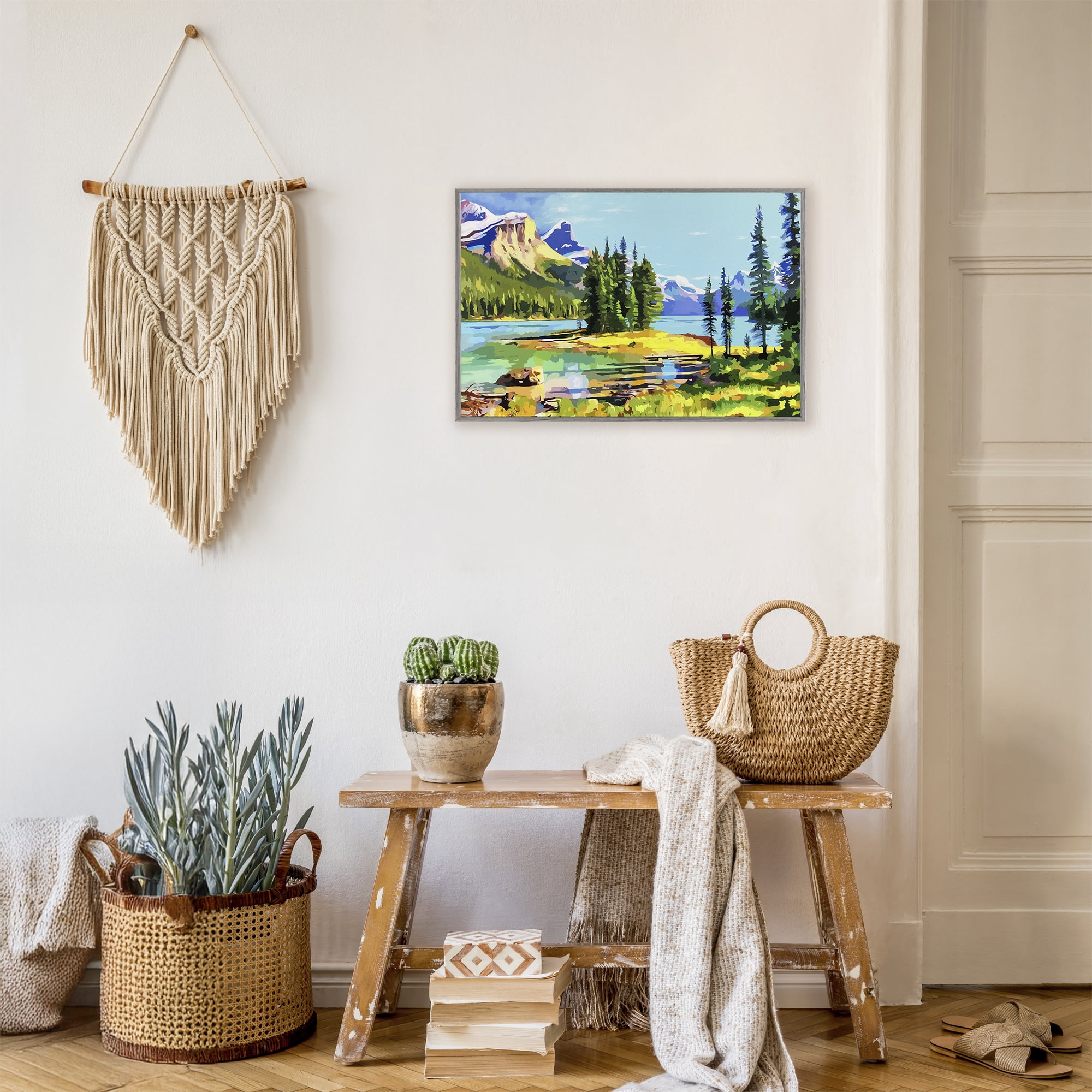Stupell Industries Alpine Mountain Solitude Gray Framed Giclee Art, design by John Jaster