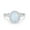 Lab Created White Opal, variant on Art Deco Oval Ring Aquamarine CZ 925 Sterling Silver Size 4