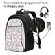 thumbnail image 2 of Balery Purple Rabbit Mochila con carga USB para hombre y mujer - Mochila impermeable y antirrobo para laptop con puerto USB para viajes, trabajo, 2 of 7