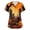 Ginger, variant on Halloween Costume Scrubs for Women - V-Neck Print, Pockets, Short Sleeve Nurse Uniform, Soft Breathable Workwear,Vermilion S