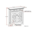 thumbnail image 5 of Acadian 36 inch Wide Solid Wood Entryway Storage Cabinet in Distressed Coastal Blue, 5 of 13