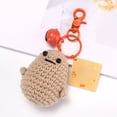 thumbnail image 2 of Llavero de conejo de ganchillo de lana hecho a mano | Colgante de patata Sunny Doll | Lindo colgante de bolso de animal | 10x6x5cm | Caja de regalo incluida | Accesorio llavero para bolsos, llaves, 2 of 7