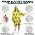 thumbnail image 5 of Wearable Oversized Blanket,Yellow Bigfoot and Tree Pattern Wearable Blanket Hoodie for Adults,Cozy Hooded Blankets with Super Pockets,Super Warm Fuzzy Pullover for Women & Men, 5 of 6