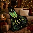 thumbnail image 3 of Mystical Moth Moon Phase Gothic Art Festive Celestial, Festive Celestial Art Scene, Warm Flannel Blanket for Sunroom and Reading Nook, Garden Lovers Housewarming Gift, Festive Home Decor, 3 of 9