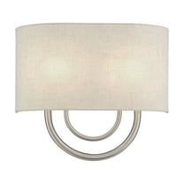 60272-91 Livex Lighting Stratton - 2 Light ADA Wall Sconce-11 Inches Tall and 13 Inches Wide-Brushed Nickel Finish