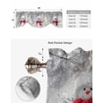 thumbnail image 5 of Christmas Winter Snowman Gray Window Curtain for Living Room Christmas Kitchen Cabinet Tie-up Valance Curtain Rod Pocket, 5 of 6