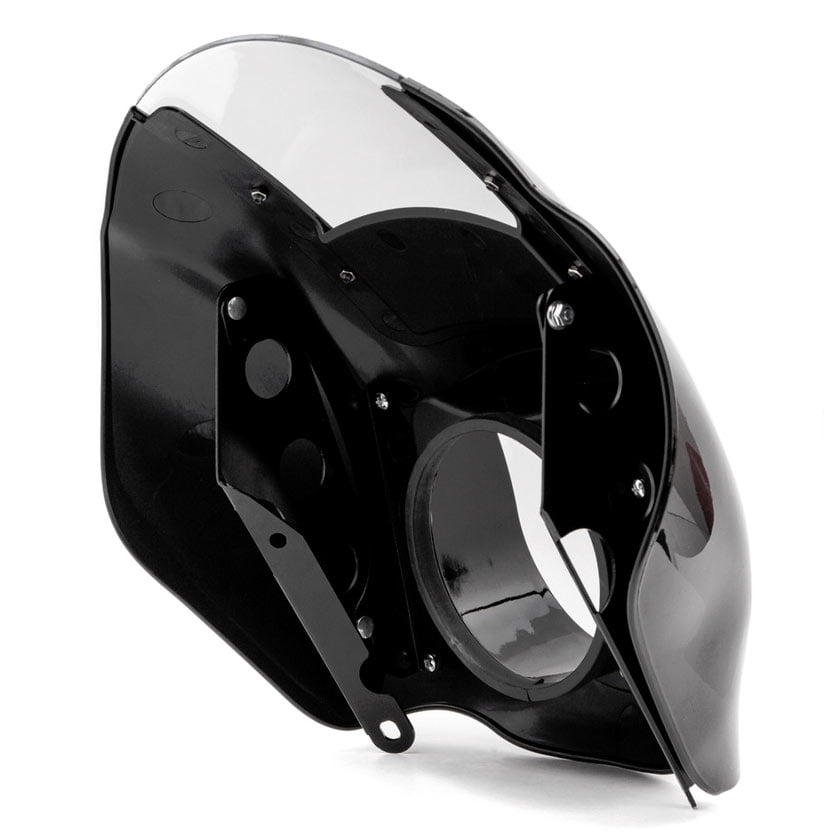 Krator NEW Black & Smoke Quarter Fairing Windshield Kit for Harley Davidson XL FXR Dyna