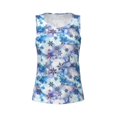 thumbnail image 3 of Picia Icy Blue Snowflakes Pattern Women's Workout Tank Top,Breathable Activewear,Slim Fit Athletic Top,Versatile Workout Moisture-wicking top-Medium, 3 of 9