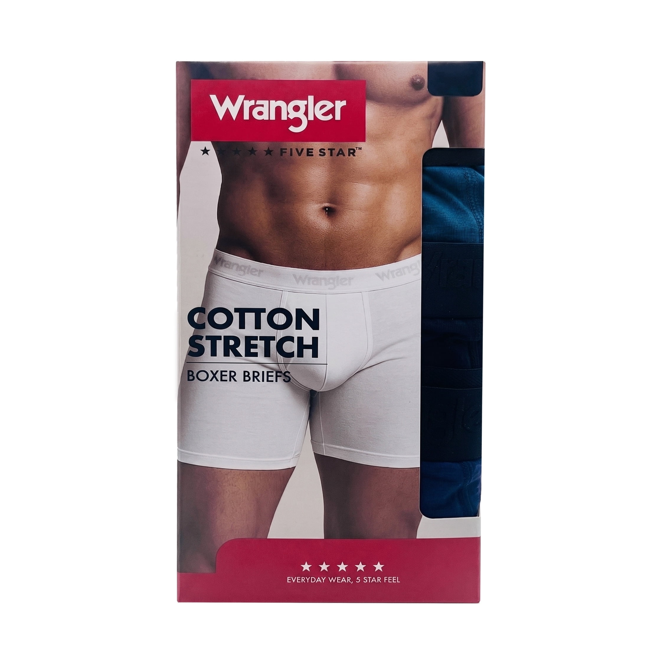 Wrangler Men's Comfort Cotton 6" Boxer Brief, 6 Pack