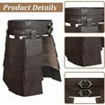 thumbnail image 5 of Medieval Waist Armor Skirt PU Leather Retro Double-Sided Thigh Armor Mercenary Knights Skirt with Wide Buckle Belt for DIY, 5 of 9