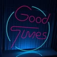 thumbnail image 2 of Glowneon Good Times Neon Sign, Home Wall Decor, 2 of 4