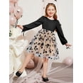 thumbnail image 3 of Arshiner Toddler Girls V Back Tutu Dress Tulle Puff Long Sleeve Wedding Birthday Party Fall Toddlers Dresses, 3 of 6