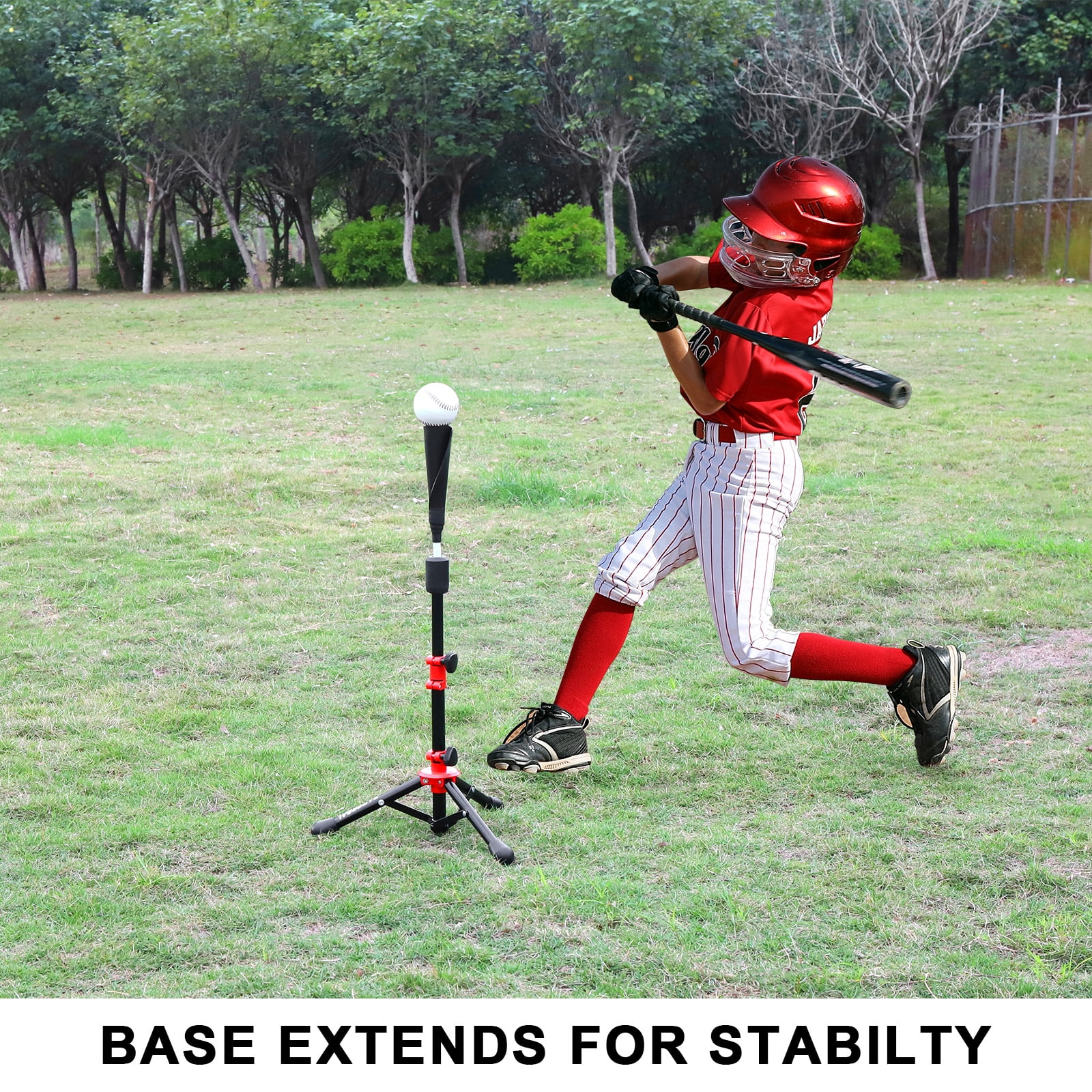Baseball Batting Tee for Kids Back to School Stuff, Portable Softball Baseball Tees for Hitting, Extral Height Adjustable Angel, Easy to Assemble, Intensive Support Frame, Batting Training Practice
