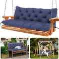 thumbnail image 6 of Outdoor 60"x40" Navy Blue 2-3 Seater Porch Swing Cushion, Waterproof 4" Thick Bench Swing Cushion, 6 of 7