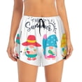 thumbnail image 2 of Pofeuu Gnomes Summer Print Women's Athletic Shorts Running Workout Shorts Tummy Control Quick Dry Gym Shorts with Pockets Double layer sports shorts-X-Large, 2 of 7