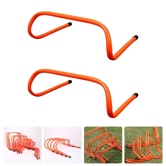 FENGGUIQU 2Pcs Convenient Red Training Hurdles Plastic Hurdles for Football Soccer Running Workouts