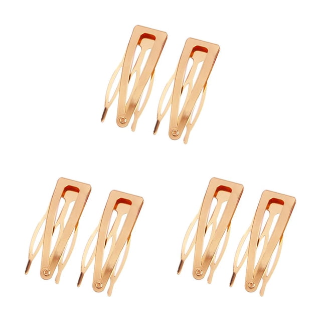 fastboy Hair Ornaments Sturdy Simple Styling Tools Side Clip Snap Fastener Clip Gold 3Set