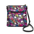 thumbnail image 2 of Kuiaobaty Skull Skateboard Print Crossbody Bag for Women, Punk Zipper Portable Leather Satchel Purse Crossbody, Large Capacity Hobo Handbag with Adjustable Strap for Travel, 2 of 7