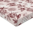 thumbnail image 4 of Ambesonne Flowers Fitted Sheet, Spring Floral Chevron Art, Full Size, Chocolate and Pale Pink, 4 of 5