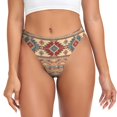 thumbnail image 1 of Balery Traditional Tribal Aztec Tangas de Algodón para Mujer con Estampado – Ropa Interior Sexy, Transpirable, G-string-Small, 1 of 1