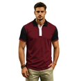 thumbnail image 5 of Garbnen Men's Polo Shirts Short Sleeve Collared Men's Golf Shirts Casual Color Block Breathable Business Sports Mens Workout Shirts L, 5 of 5