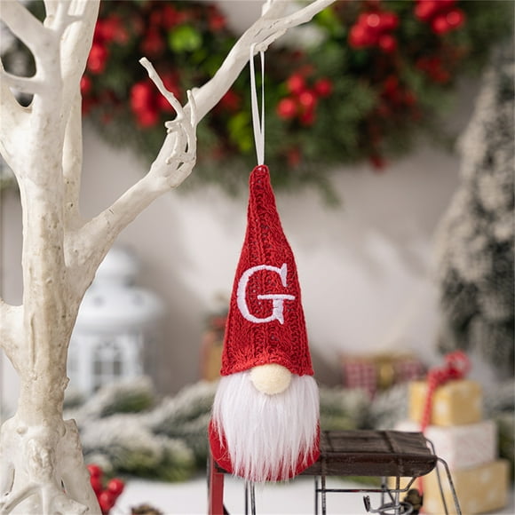 Christmas Hat Faceless Baby Pendant Old Man Dwarf Rudolph Doll