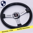 thumbnail image 3 of 14" Racing Car Carbon Look Sports Steering Wheel Silver Spokes Volante-, 3 of 4