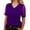 Purple, variant on Tees Tops For Women T-Shirts Sequin Mesh Patchwork Short Sleeve V Neck Glitter Party Blouse Top Purple