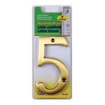 Hy-Ko Brass Number 5 - 4 In., Brushed Finish
