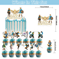 thumbnail image 3 of 32 Pcs For The Legend of Games Theme Zelda Party Decorations,With 5*3ft Birthday Backdrop Decorations,18 Balloons,13 Cupcake Toppers,for Birthday Party Decorations Supplies, 3 of 5