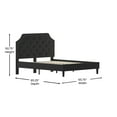 thumbnail image 5 of Queen Size Arched Tufted Upholstered Platform Bed in Black Fabric, 5 of 10