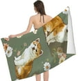 thumbnail image 2 of PHYHOO  Large Beach Towel, Cartoon Shiba Inu Dog Flower Sand Free Microfiber Beach Towel, Absorbent Quick Dry Camping Yoga Towel for Swimming Pool, Picnic, Yoga, Gym 30x60in, 2 of 8