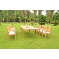 thumbnail image 4 of Grade-A Teak Dining Set: 10 Seater 11 Pc: 122" Atnas Double Extension Rectangle Table And 10 Mas Stacking Arm Chairs Outdoor WholesaleTeak #WMDSMS38, 4 of 4