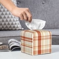thumbnail image 6 of Sikiie Minimalist plaid Leather Tissue Box Cover Square, tissue box holder - 5.2”x5.2”x5.2”, 6 of 7