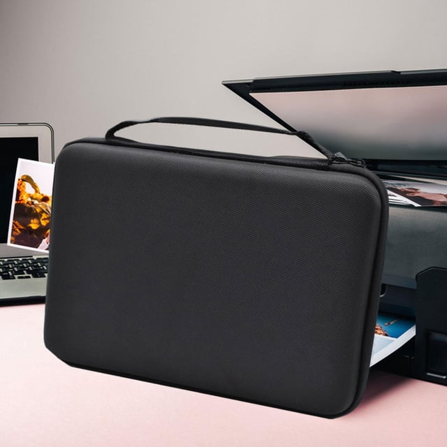 Bolsa de almacenamiento para impresora, estuche de transporte para impresora portátil, carcasa dura de EVA negra, estuche protector para viajes,