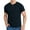 Navy, variant on Men's Short Sleeve Henley Solid Waffle Knit Muscle Shirt Slim Fit Crew Neck T-Shirt Tees Casual Summer Lightweight Quick Dry Gym Sport Black Small