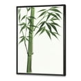 thumbnail image 3 of Designart 'Detail Of Dark Green Bamboo On White III' Traditional Framed Canvas Wall Art Print, 3 of 5