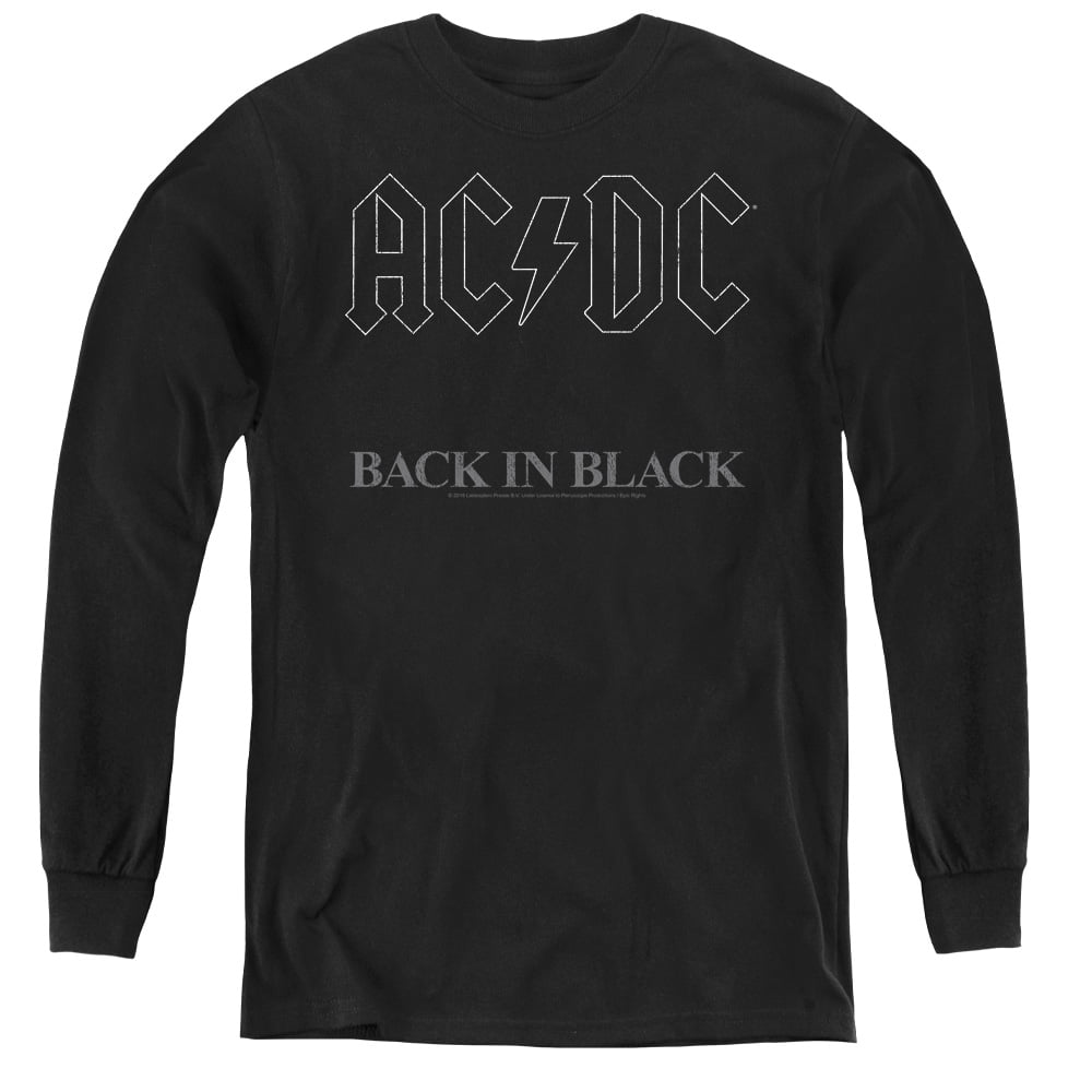 ACDC Back in Black Youth Long Sleeve T Shirt 
