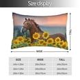 thumbnail image 3 of KLL Horse Sunflowers Pillow Covers Envelope Closure,Super Soft and Cozy Fuzzy Fleece Pillow Case Cover 14"x20", 3 of 7