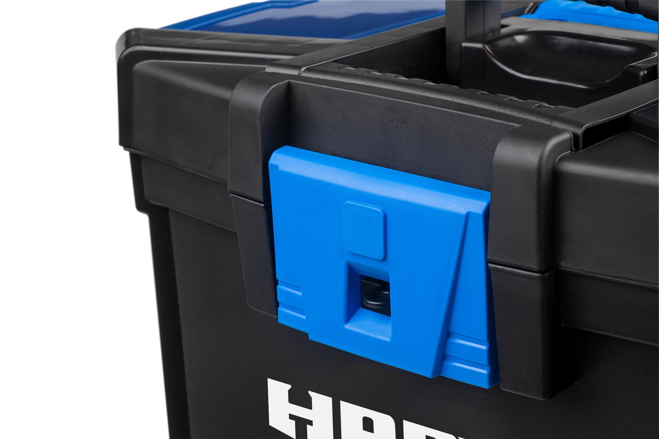 Hart 3 In 1 16 Inch Rolling Plastic Tool Box Black And Blue Hart 3 In 1 16 Inch Rolling Plastic Tool Box Black And Blue