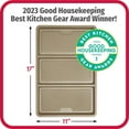 thumbnail image 1 of GoodCook BestBake MultiMeal Nonstick Diamond Textured Heavy Gauge Carbon Steel Divided Sheet Pan with Sidewall Indicators to customize recipes, 11" x 17", Bronze, 1 of 5